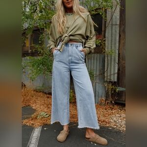 Three Bird Nest Light Blue Wide-Leg Jeans